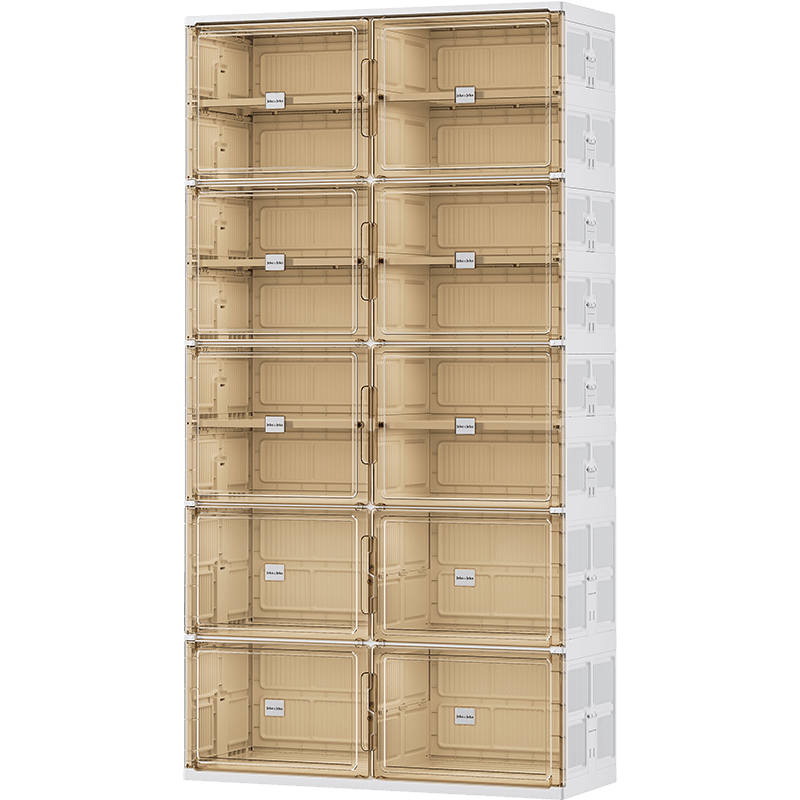 Jiekou Foldable Shoe Box Storage Rack, No Installation Required, Dust-Proof And Moisture-Proof, Simple Organizer for Entryway, 2 Columns with 16 Compartments