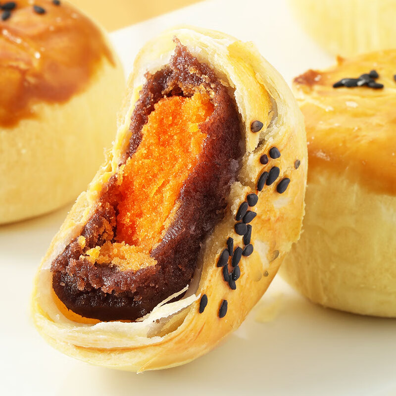 味滋源蛋黄酥12枚 雪媚娘饼干蛋糕早餐代餐 送礼休闲零食360g