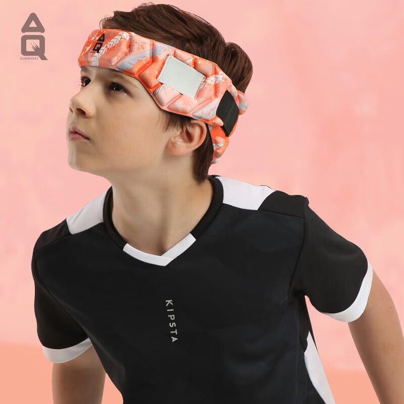 AQ Youth Children Sports Head Guard Football Basketball Volleyball Anti-Collision Fall Protection Headband C50106 Reinforced Orange M Size