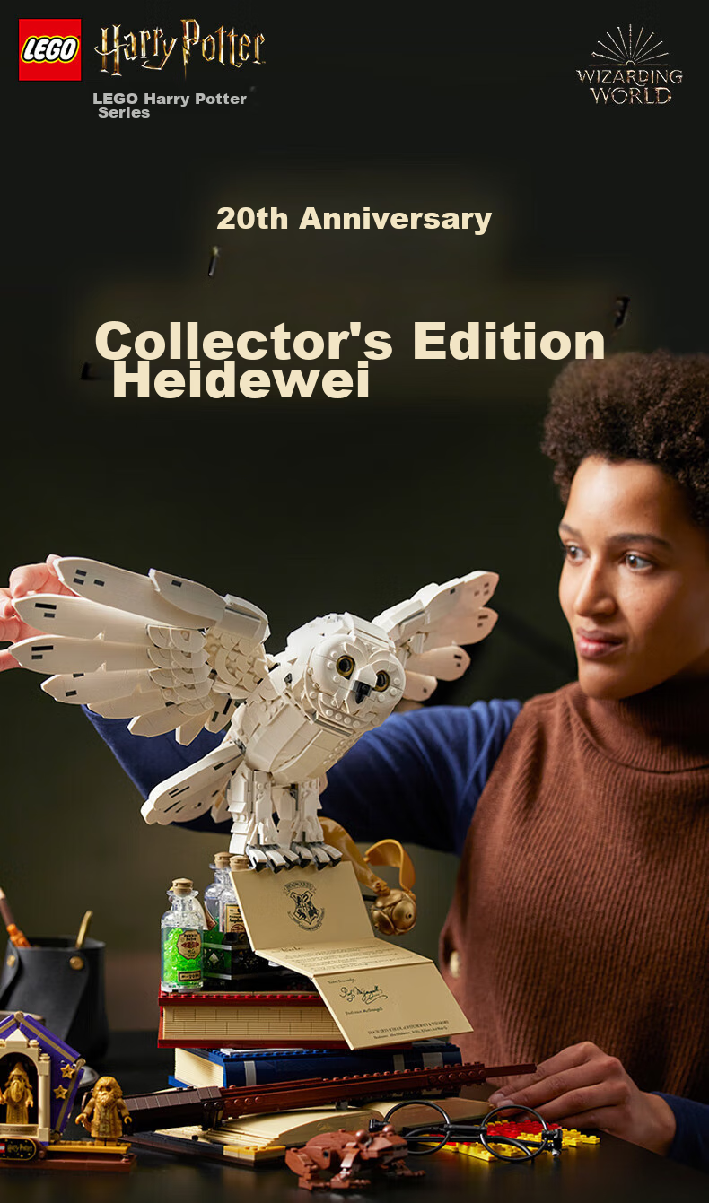 LEGO Building Blocks 76391 Hogwarts Classic Collection, Harry Potter Hedwig D2C Limited Edition, Home Decoratio 1