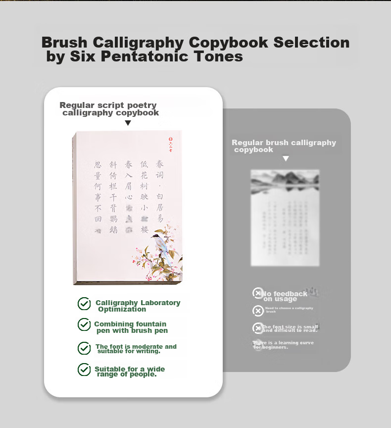 Liupinshuyuan Soft Pen Fountain Pen-Style Brush Pen with Refillable Soft Tip Wolf Hair Brush Portable Small Regular Script Calligraphy Brush for Sutra Copying And Fine Writing, Delicate Art Brush Gift Pen Calligraphy Brush 2