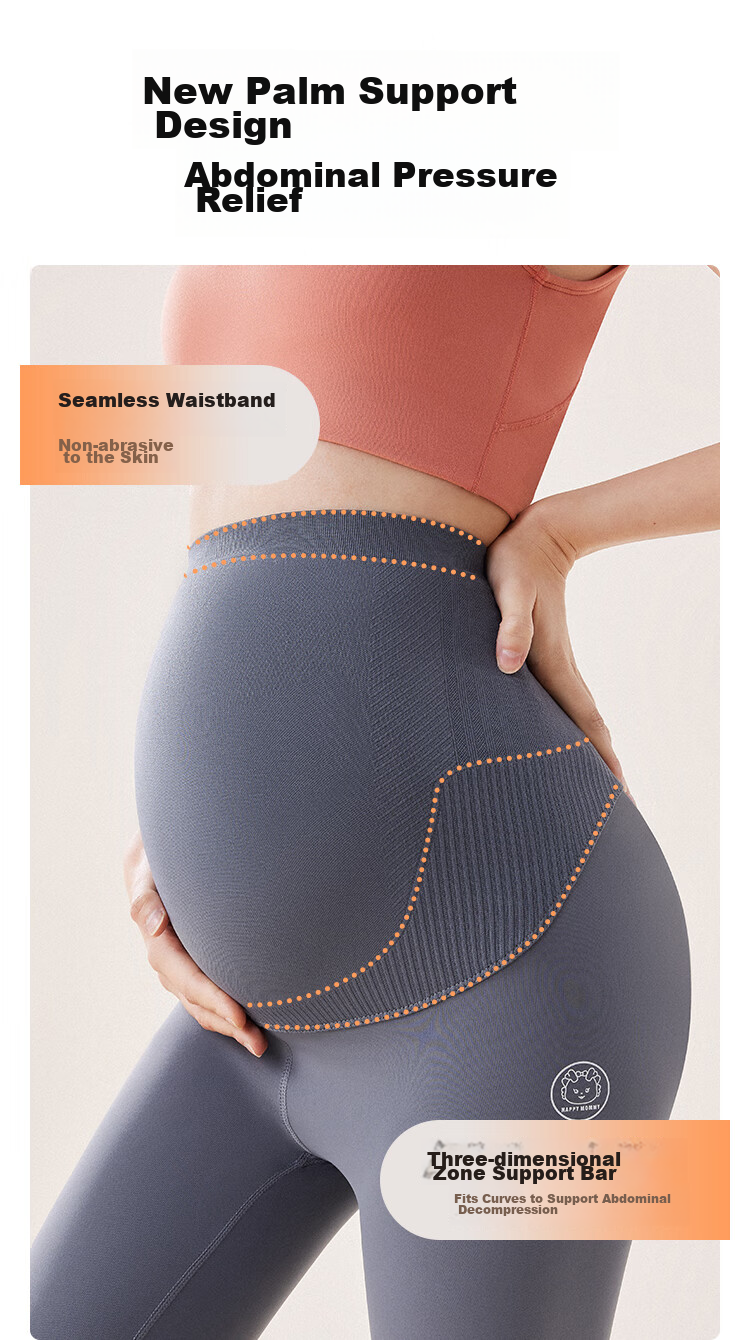 JOYNCLEON Maternity Pants Spring And Summer Bosie Shark Pants for Outer Wear, Base Layer Yoga Belly Support Pants Rock Gray XXL Jyk164020 9