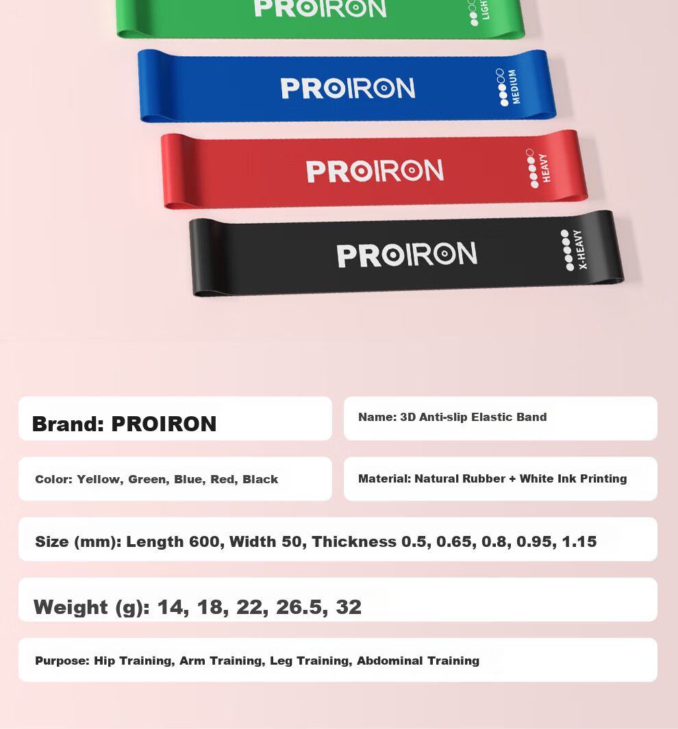 PROIRON Puli'ai Yoga Leg Exercises Resistance Band for Men And Women, Elastic Loop Leg Resistance Band, Blue 30 Pounds 10