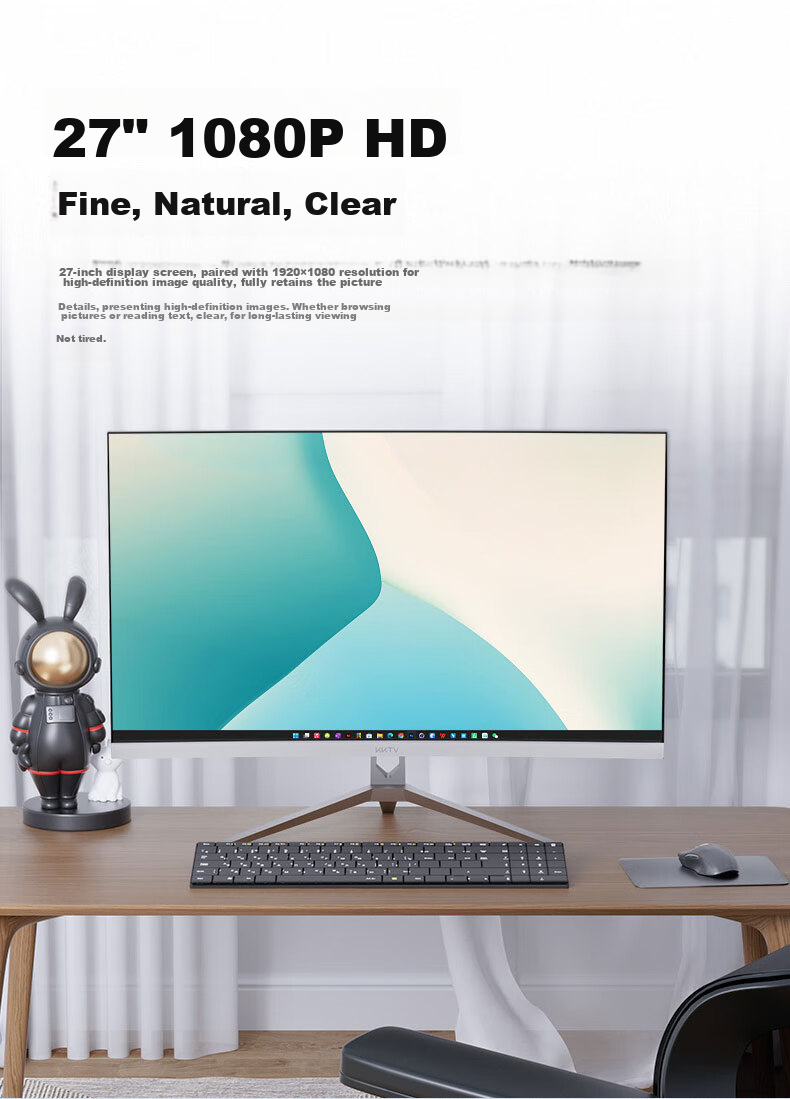 KKTV 19.5-Inch Office Monitor, HDMI + VGA Ports, Wall-Mountable, Small Screen for Office Monitoring And Secondary Display, K20AHH 2