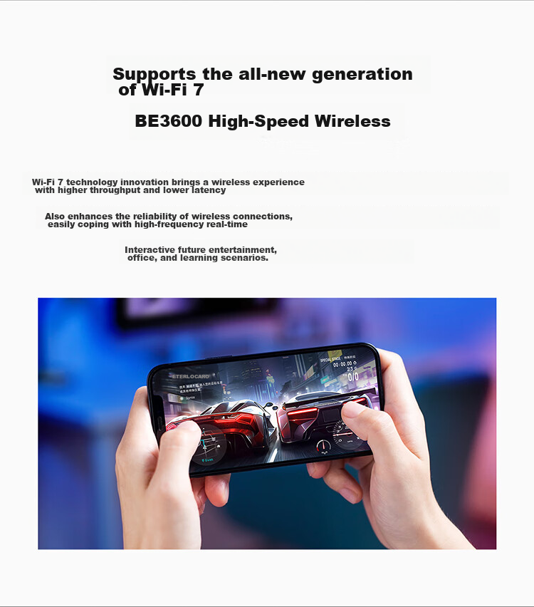 TP-LINK BE3600 WiFi 7 Gigabit Dual-Band Wireless Router, Dual-Band Aggregation, Smart Gaming Acceleration, Child Internet Management, Easy Mesh 7DR3610 8