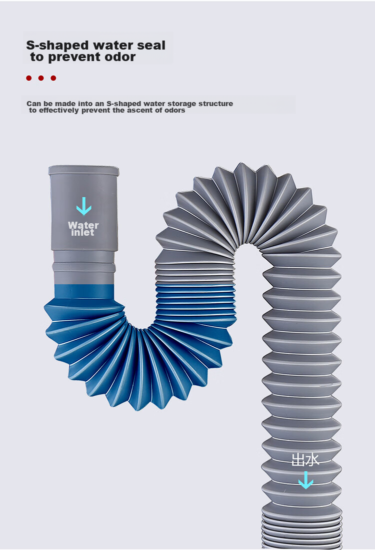 Larsd Basin Drain Kit, Anti-Odor Drain Pipe, Washbasin And Sink Drain with Overflow Hole T3276 8