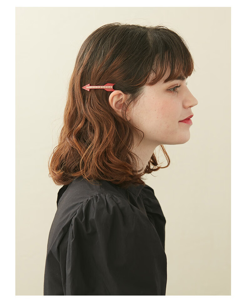 ALEXANDRE DE PARIS Casual Feather Hair Clip, Fashionable And Simple Hairpin, Mid-Autumn Festival Gift, Niche Z Feather Gift Box 10