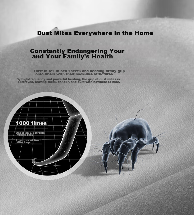 Panasonic Dust Mite Remover for Home Use Bed, Smart Dust And Mite Sensing All-In UV Sterilization Hot Air Dehumidification, Cat And Dog Hair Removal, Strong Suction Powerful Beating MC-DC11A 7