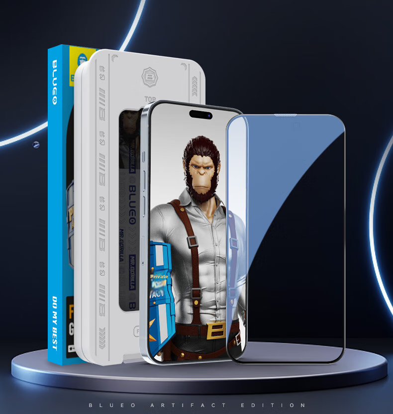 BLUEO Privacy Screen Protector for Apple IPhone 15 Pro Max, Anti-Peeping Tempered Glass Film, Easy Installation in Dust-Free Chamber, Anti-Spy, Anti-Fingerprint Protective Film 20