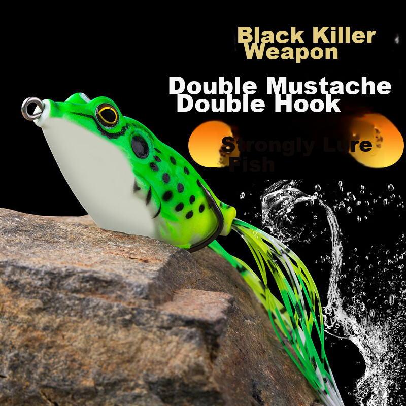 Feimiao Leiwala Lure Bait Set of Three (Large, Medium, And Small) Long-Casting Bionic Frog Lure for Targeting Black Fish, Specialized Artificial Bait