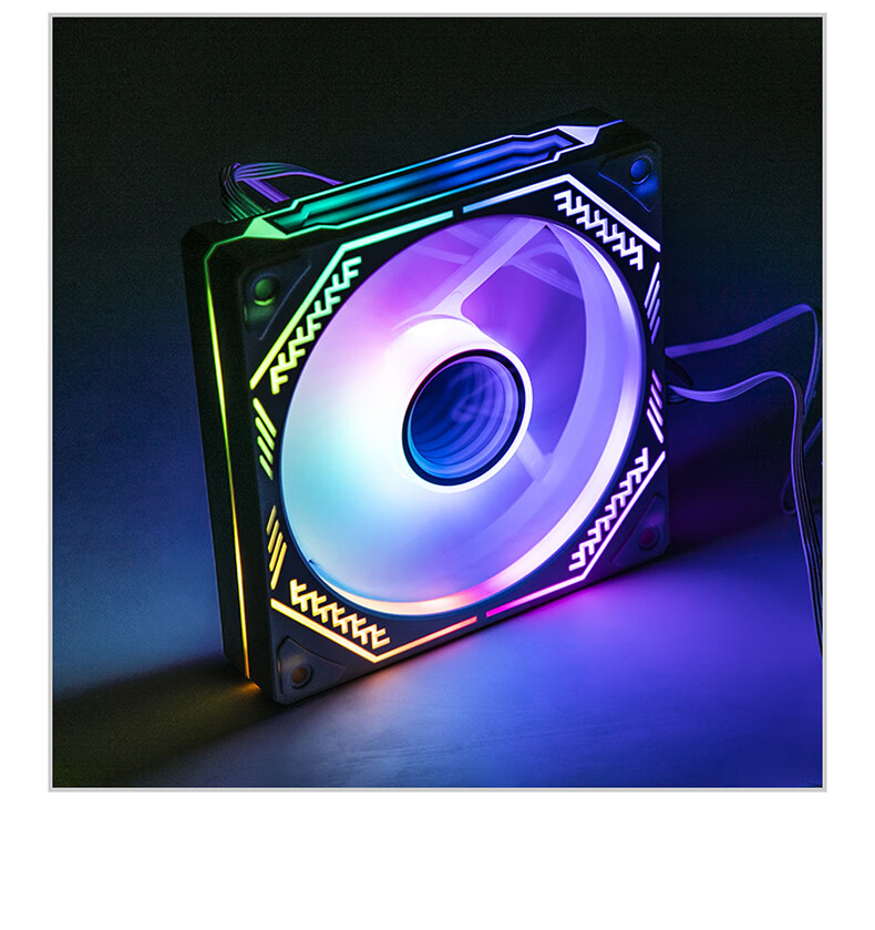 BUBALUS Phantom Mirror, White Straight Blade, ARGB RGB Fan, 12cm Straight Air Outlet Case Fan, 4PIN PWM Intelligent Temperature-Controlled Speed Fan, Light Synchronizatio 11