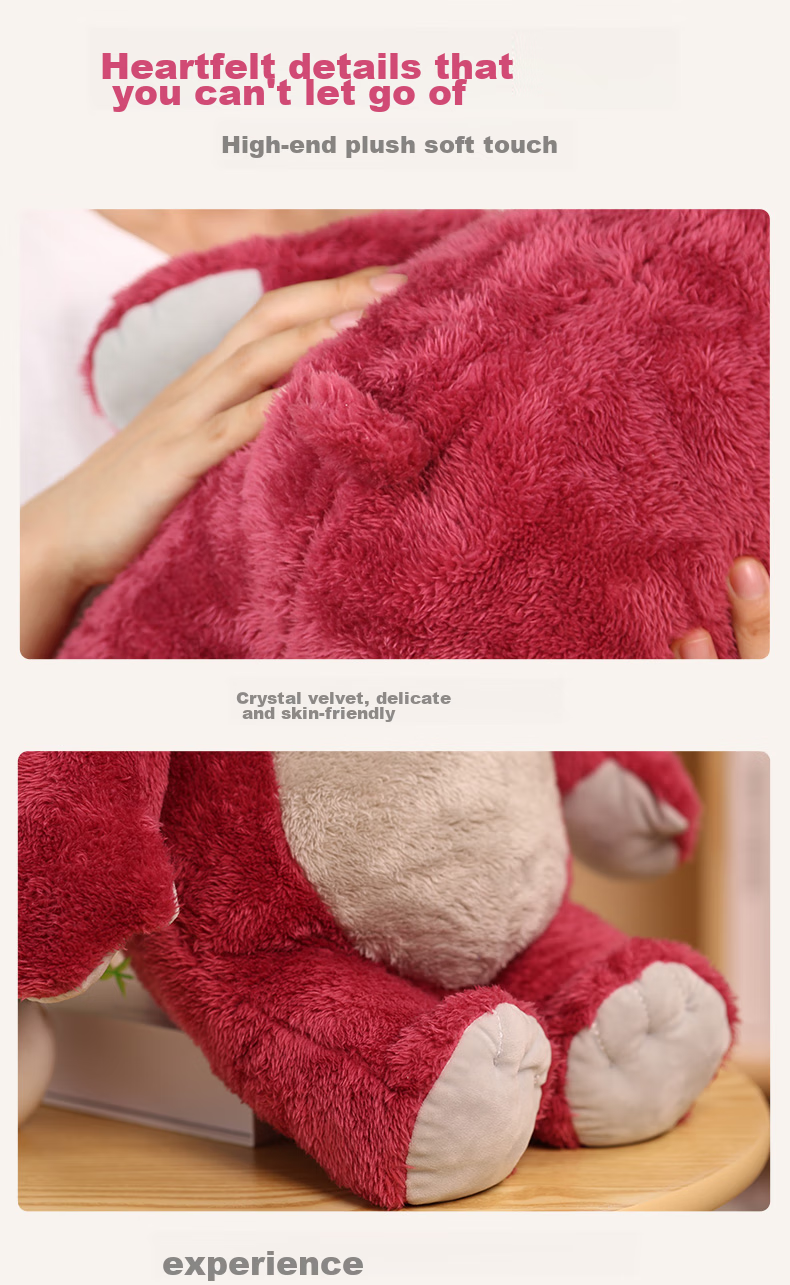 Disney Strawberry Bear Plush Toy Doll Stuffed Animal Pillow Valentine's Day Gift for Girls Birthday Present for Friends 8