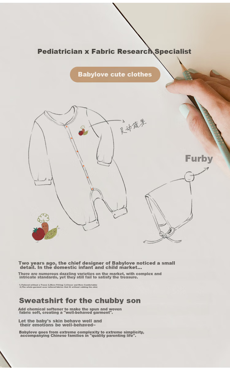 Babylove [Anxinrou] Baby Romper Spring And Autumn Style, Pure Cotton Infant Onesie, Home Wear, Crawling Suit, Long-Sleeve Clothing 1