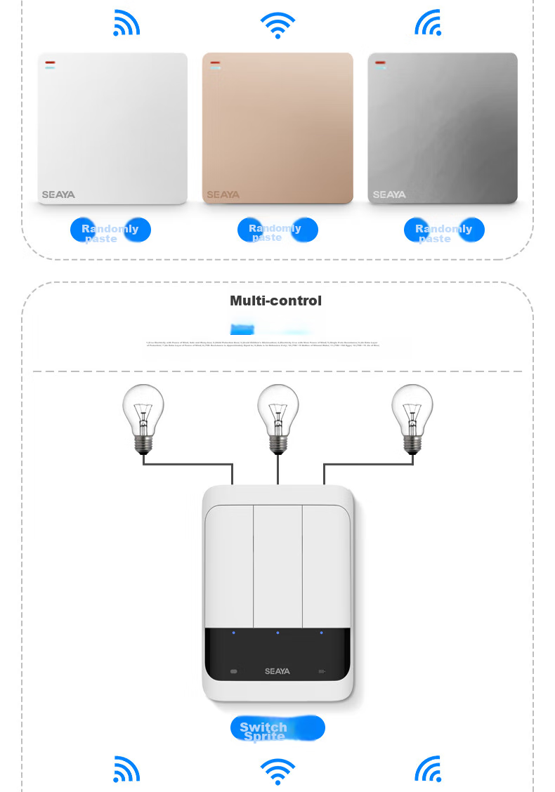 Xiya XYKGJL Smart Switch, Wireless Remote Control for Home Use, No Wiring Required, Remote Control Light Switch Device 21