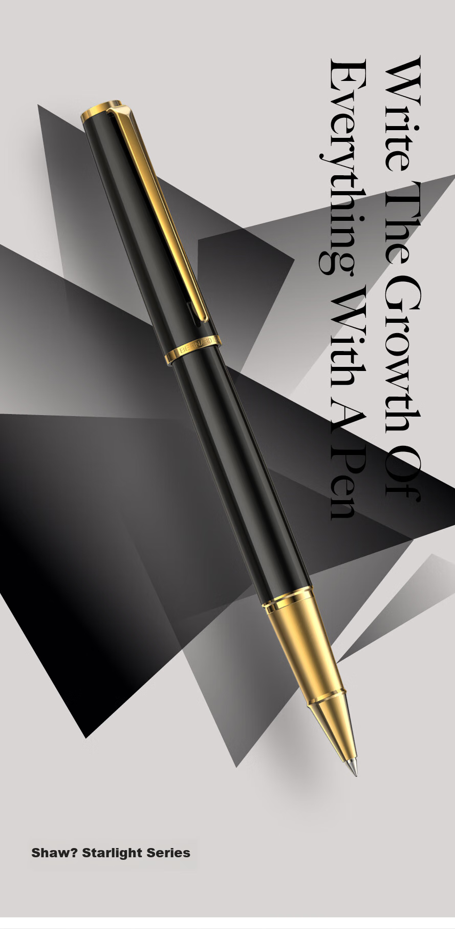Bernard Shaw Mid-Autumn Festival And National Day Gift Ballpoint Pen, High-End Luxury [Starry Night] Obsidian Black Premium Refill Gift Box Set, High-End Business Office Gift 1