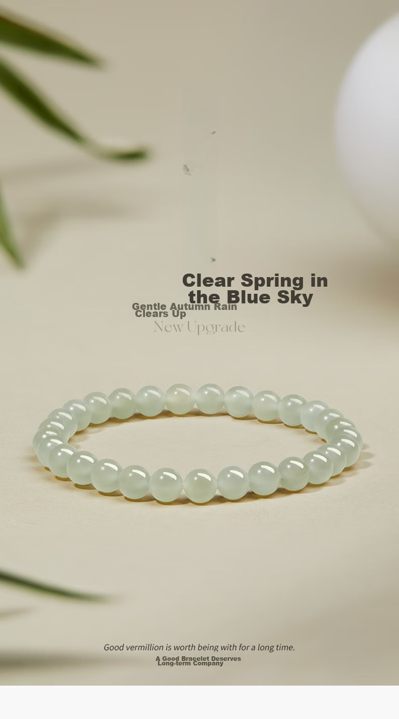 GLTEN Ice-Blue Hetian Jade Bracelet for Women, 2026 New Style Birthday Wedding Anniversary Gift for Girlfriend Or Wife 1