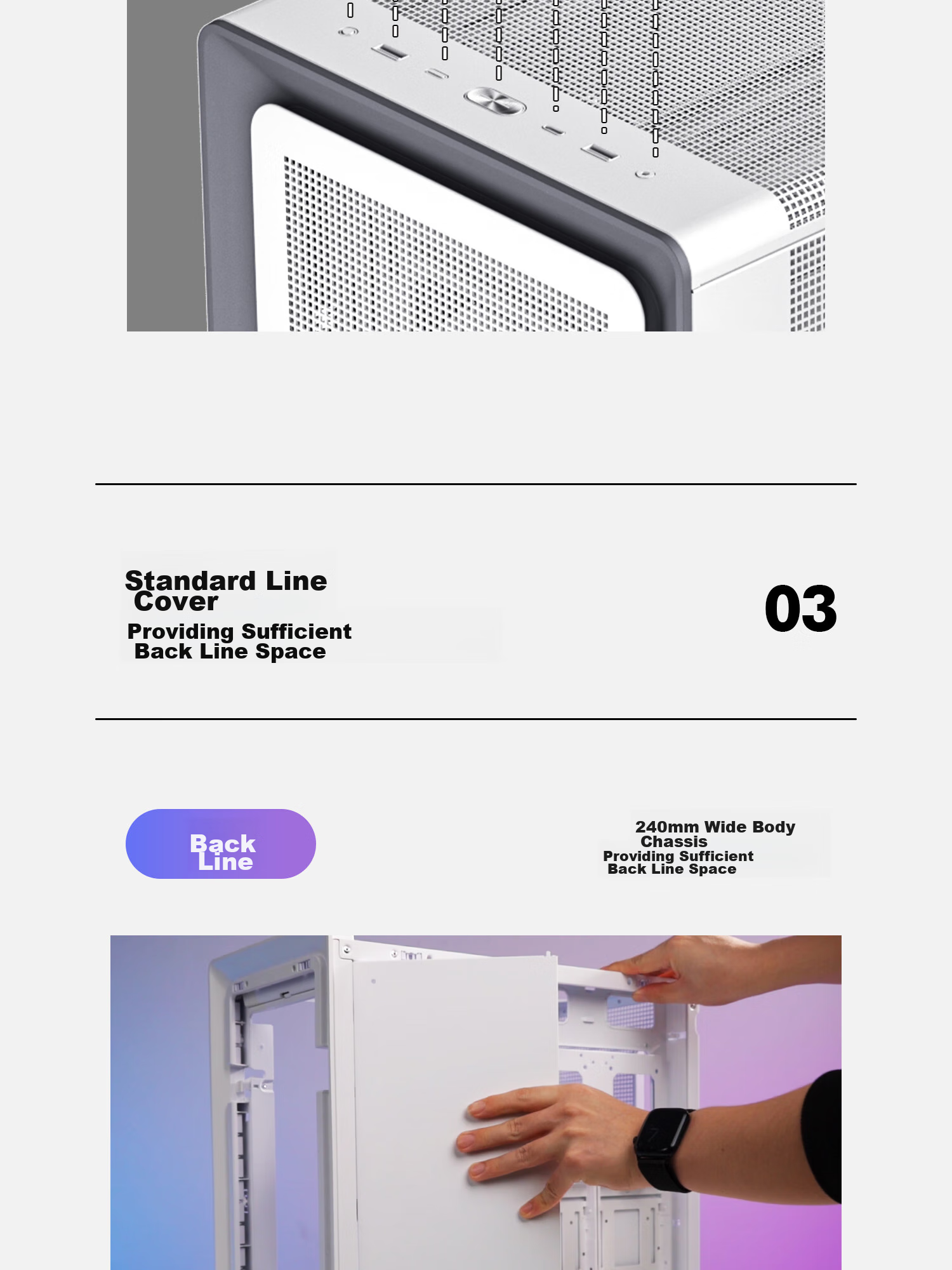 Aigo Fuyao Qianli No.1 White MESH Mesh Desktop Computer Case, Supports 360mm Water Cooling, ATX Motherboard, Airflow Chassis, Six-Sided Mesh Ventilation for Heat Dissipatio 27