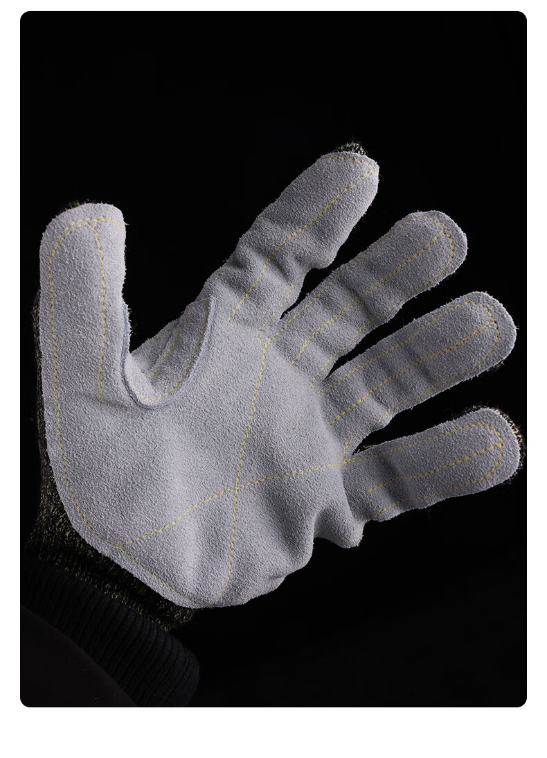 NXG Level 5 Cut-Resistant Gloves, Cowhide Cactus Rose Durian Gardening Anti-Puncture, Woodworking Anti-Cutting Anti-Wounding X08 9
