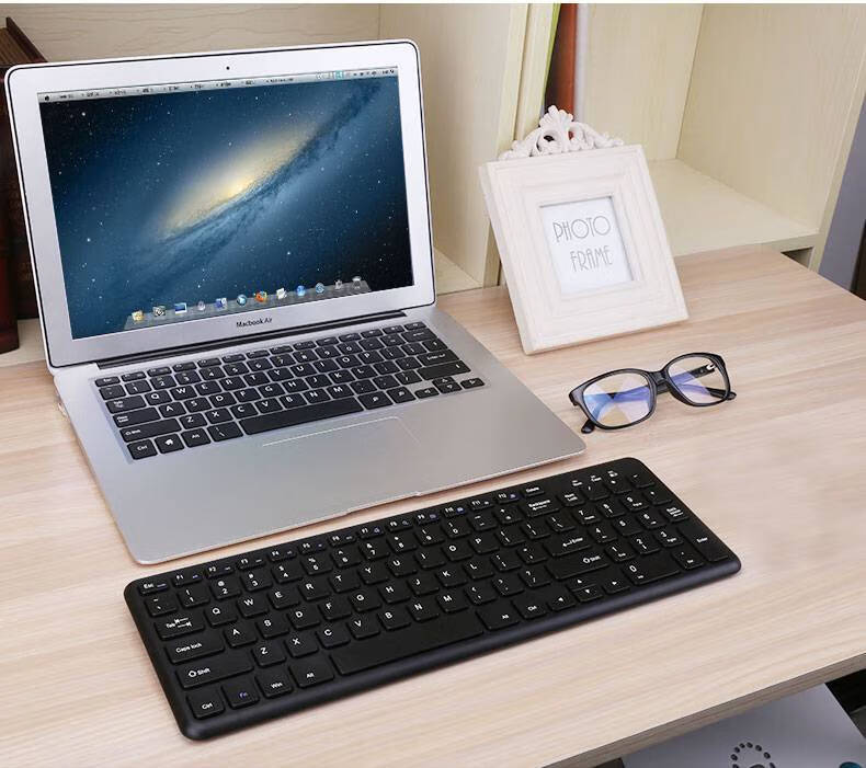 B.O.W Hangshi HW156C Wireless Keyboard, Chocolate Keys, Ultra-Thin Portable Silent Keyboard with 96 Keys, Compatible with Laptops And Desktops, Office Keyboard, Black 5