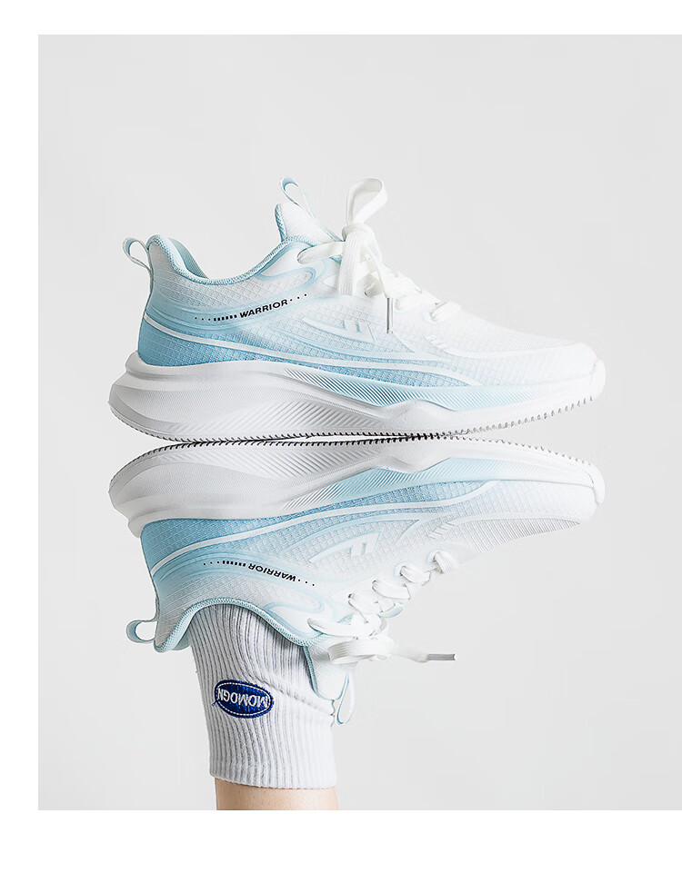 Warrior Official Women's Summer Flyknit Sports Shoes 2026 Women's Running Shoes White Pink (Leather) Size 37 13