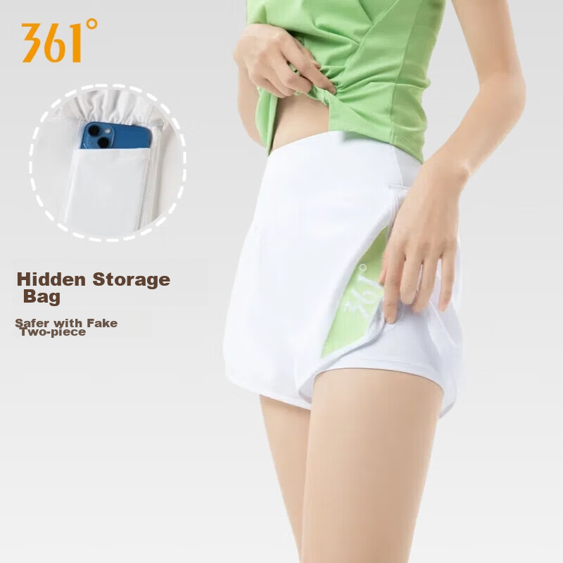 361° Women's Sports Fitness Yoga Shorts, Summer Lightweight, Faux Two-Piece Design, Breathable Outdoor Cycling Running Shorts