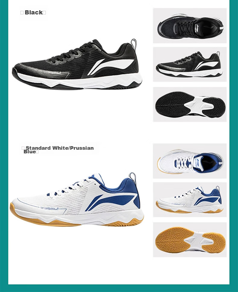 Li-Ning Table Tennis Shoes Qilin 3.0ESS Unisex Anti-Slip Shock-Absorbing Sports Shoes Training Shoes Standard White Size 39 8