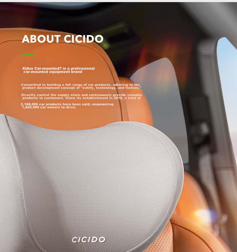 CICIDO Car Headrest, Summer Lumbar Support Set, Neck Pillow for Vehicles, Seat Cushion, Driving Waist Protector, Tesla 22