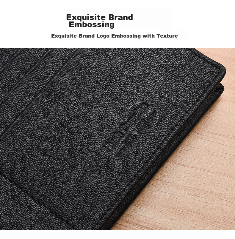 Hush Puppies Wallet, Men's Top-Grain Leather Genuine Short Casual Simple Wallet, Gift Box Set, Birthday Gift for Boyfriend 9