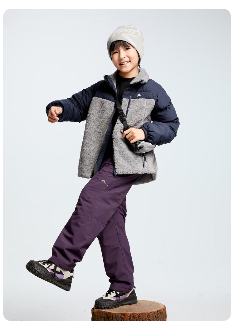 Annil Children's Clothing, Boys And Girls Short Cotton Jacket, 2024 Winter New Style, Soft Mist Gray, Size 140 5