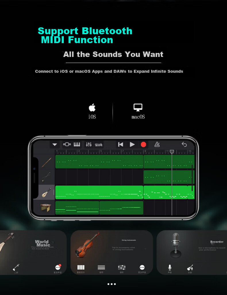 Midiplus Meipai Wandie 2nd Generation Electronic Wind Instrument Black Recorder Saxophone for Elderly Dad Beginners Domestic Musical Instrument 9