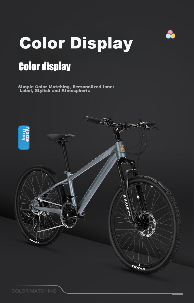 FOREVER Mountain Bike, 26-Inch Shimano, 27-Speed, Aluminum Frame, for Men And Women, Adult And Student Use, City And Off-Road Cycling, Gray Color 3