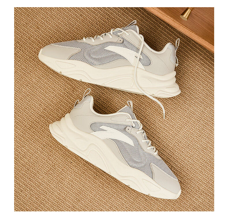 Anta Little Millennium Men's Casual Shoes Summer Mesh Breathable Thick Sole Height Increasing Commuter Dad Running Sports Shoes 15