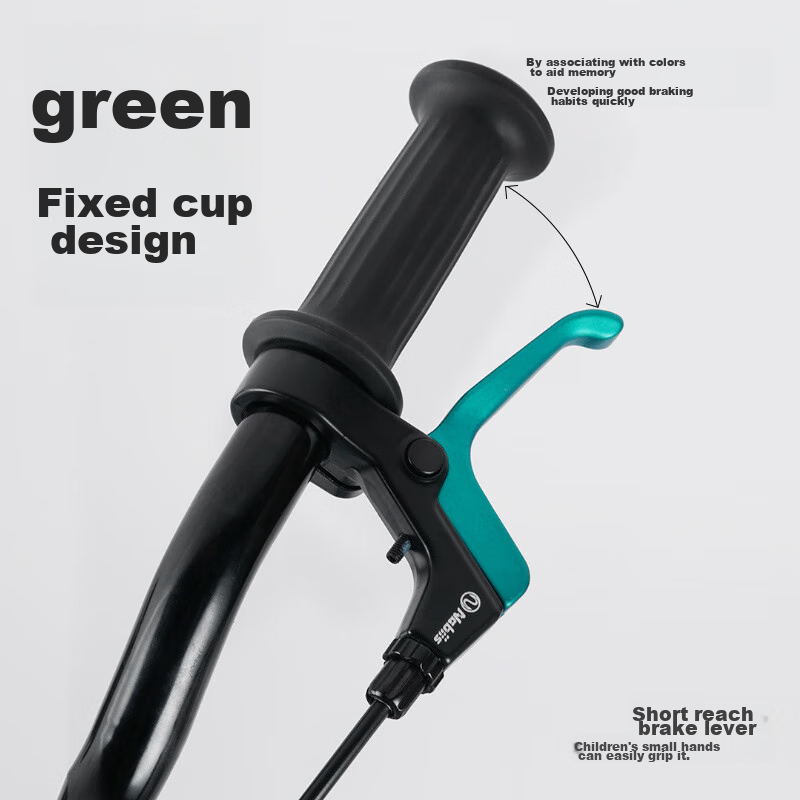 Nabiis那贝斯儿童自行车小孩3-6-7-8岁铝合金城市超轻便学生单车16寸绿