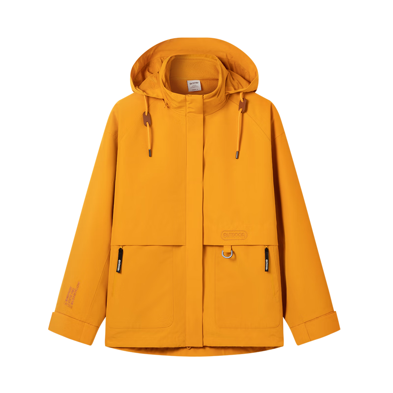 OUTDOOR PRODUCTS [Huangmeirou] Functional Three-In Fleece Jacket for Women, Windproof Coat, Sunflower Yellow