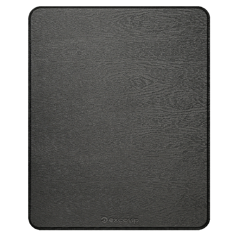 EXCO Black Mouse Pad, Resin Leather, Computer Office Gaming Leather, Waterproof, Small Portable Business Leather Hard Pad, Non-Slip Wear-Resistant 0112