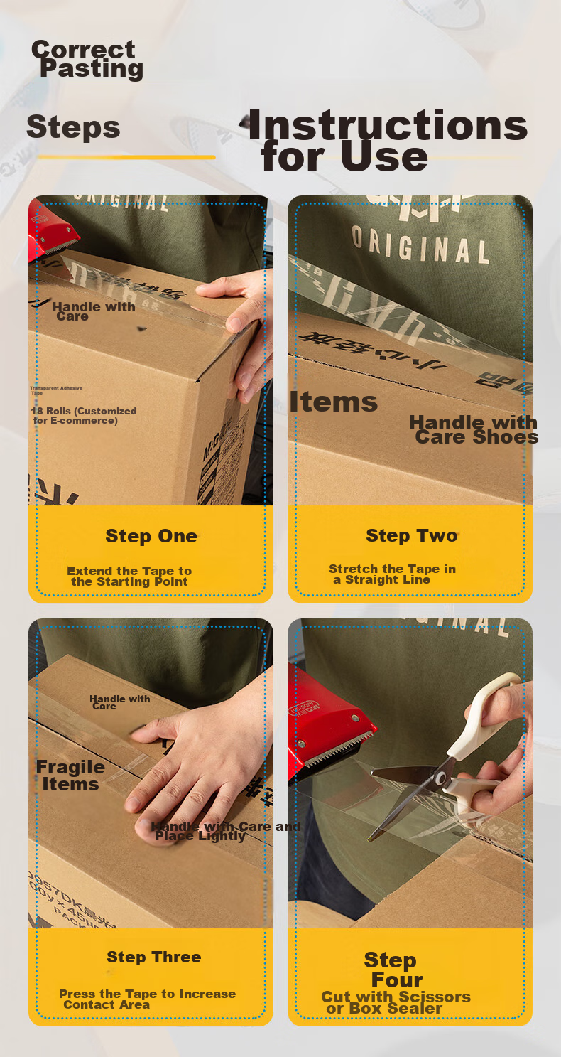 M&G High-Quality Transparent Packing Tape, 48mm*100y*50um (91.4 Meters/roll), Single Roll, for Home Packing And Office Use, AJD97388 13
