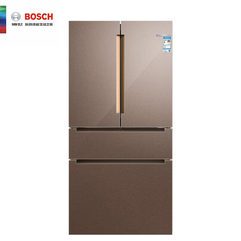 博世 6系 605升大容量多门家用冰箱 双变频 维他保鲜家居互联电冰箱 KFF98AA63C 焦糖栗色