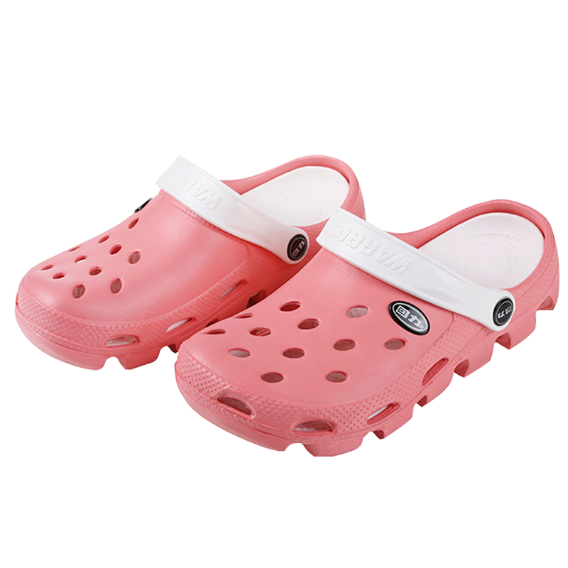 Huili Perforated Sandals for Women, Outdoor Travel Dual-Wear Beach Shoes, Wear-Resistant Breathable Closed-Toe HL049 Red Size 40