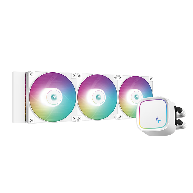 DEEPCOOL Ice Element 360 ARGB White All-In Liquid Cooler (ARGB Fans/Low Noise Water Pump/Multi-Platform Installation/LE720)
