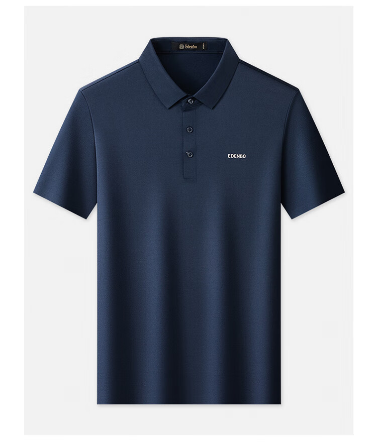 Aidengbao Short-Sleeve Polo Shirt for Men, Business Casual Commute Polo Collar T-Shirt, Trendy Top, Royal Blue, 175/92A (XL) 10