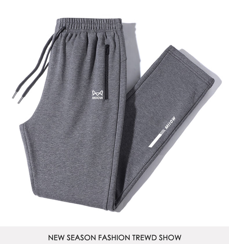 Miiow Casual Pants Spring Autumn Straight Leg Quick-Dry Solid Breathable Sports Pants Loose Fit Long Pants Black Straight Leg L 14