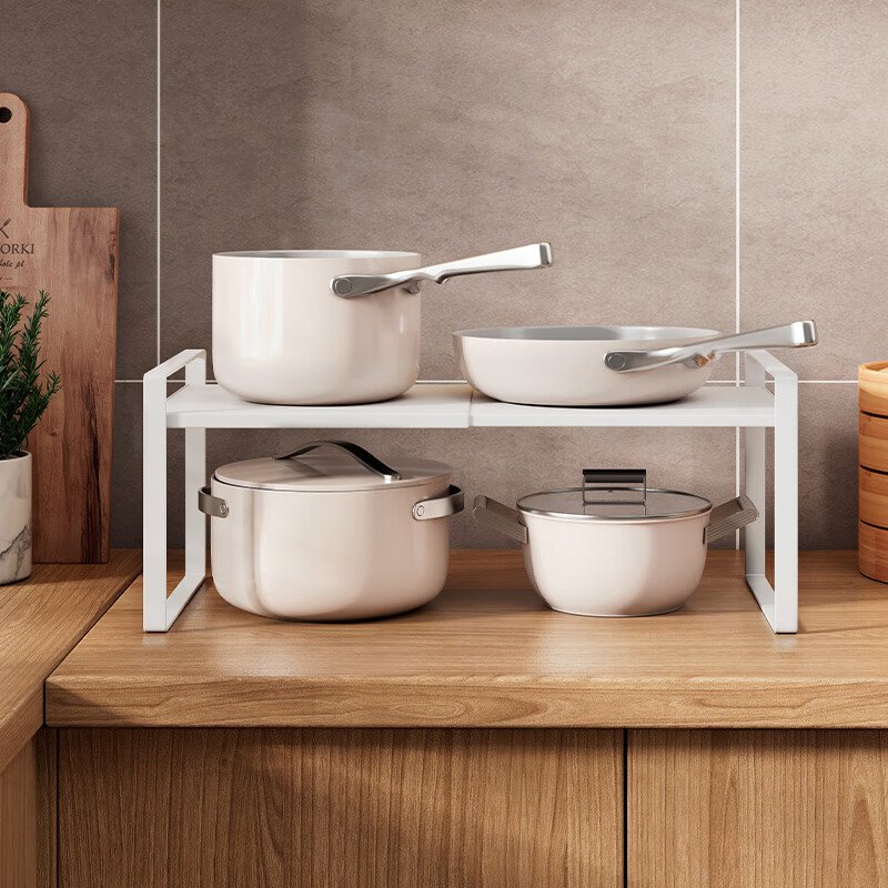Shengxitao Kitchen Storage Rack Cabinet, Extendable Multi-Layer Shelf, Countertop Seasoning Organizer, Multifunctional Home Cookware Stand