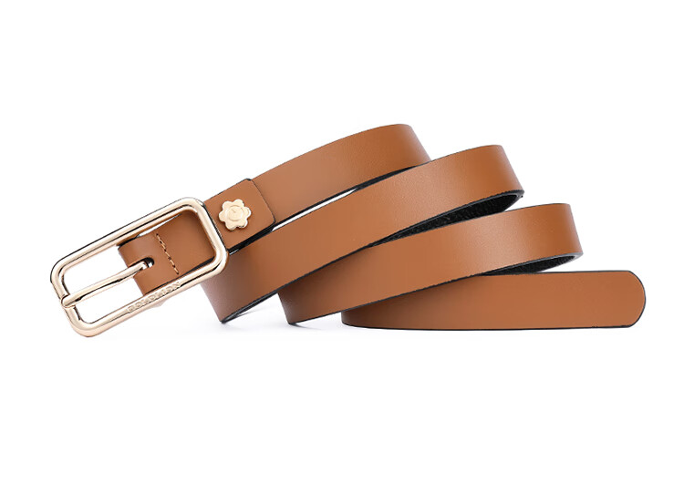 Goldlion Women's Leather Belt, Fashionable Versatile Pin Buckle Waistband Gift Box, Birthday Present 10