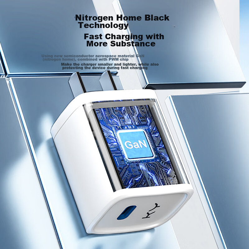 Зарядное устройство KY Kangyou GaN 30W, белый, с кабелем Type-C, для iPhone 15/16 Pro Max/Plus