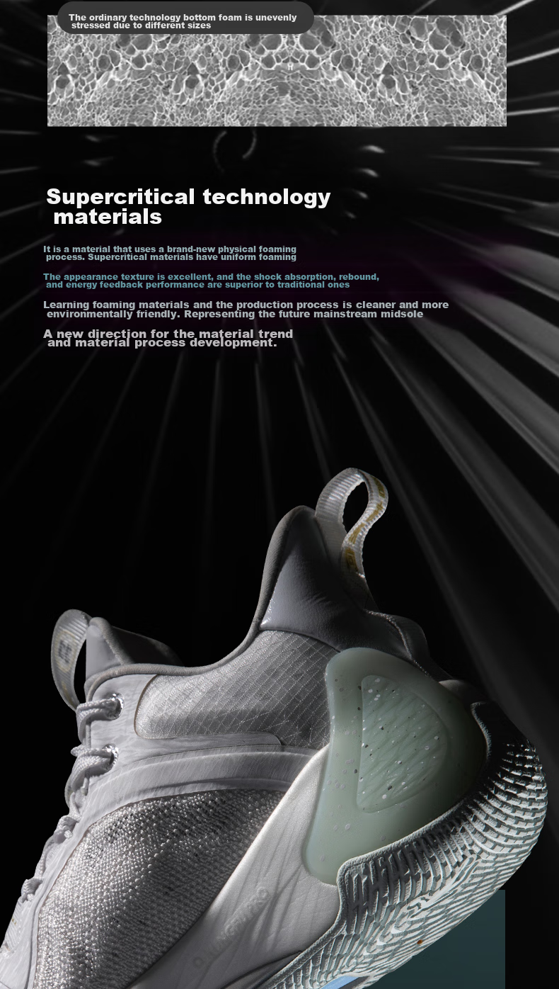 QIAODAN Basketball Shoes Venom ProSE Technology Rebound Shock Absorption Durable Professional Game Sports Shoes for Men 5