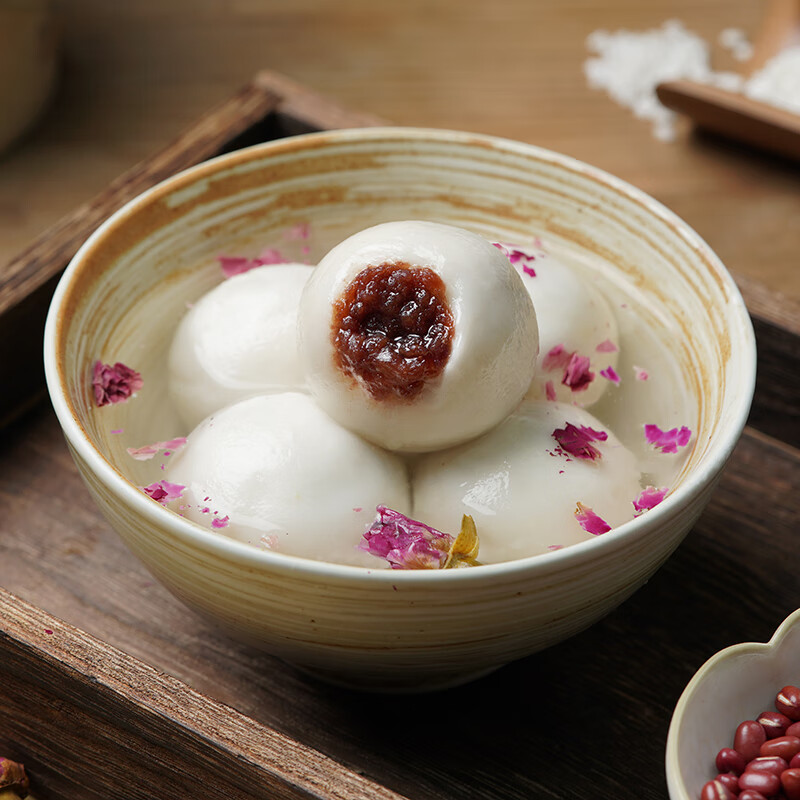 赖玫瑰豆沙汤圆500g*2袋 （30只 大汤圆 元宵 成都小吃 家庭装）