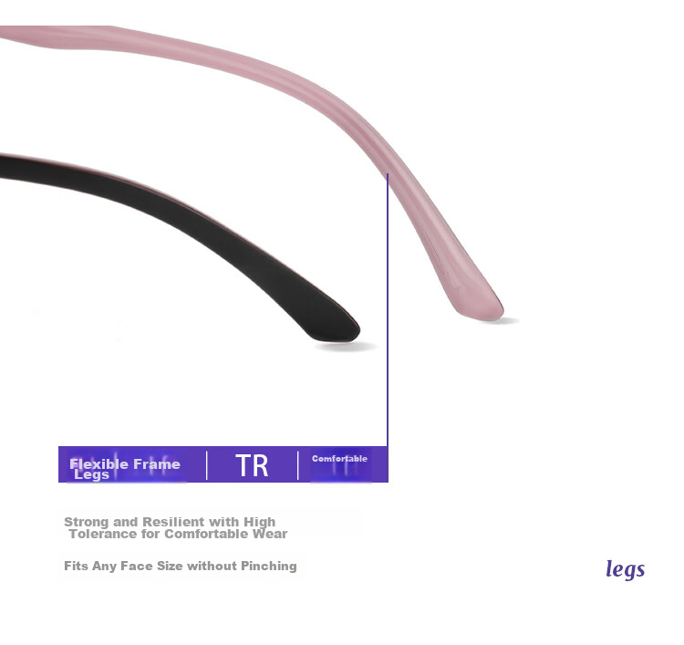 Nianqingtai Women's Fashionable Full-Frame TR90 Comfortable High-Definition Ultra-Light Imported Reading Glasses D686 + 4.00 Diopters for Presbyopia 6
