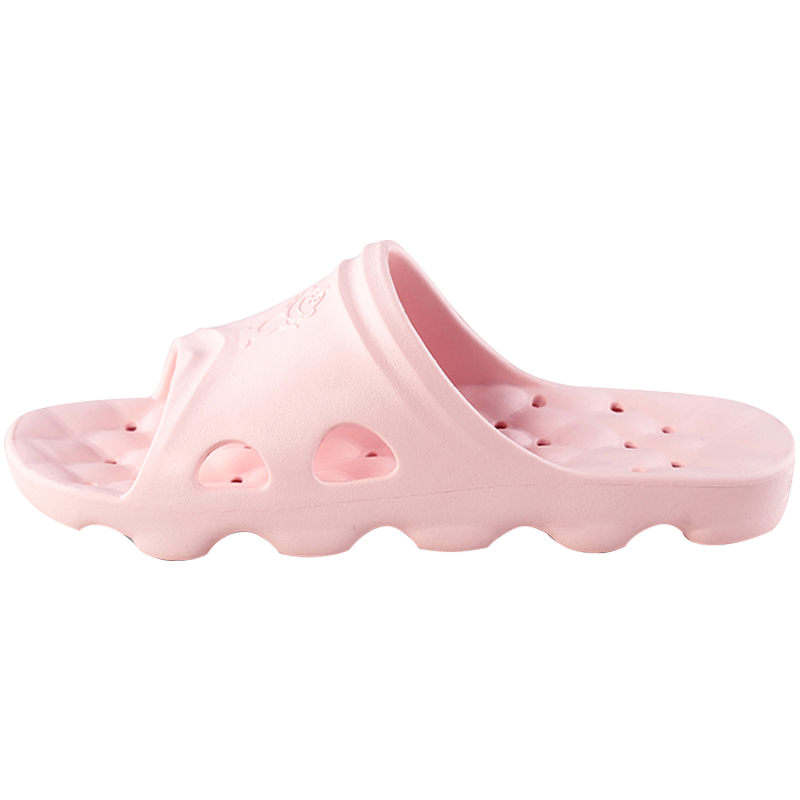 BAIHOU Side-Draining Non-Slip Massage Hollow Slippers for Men And Women, Couples And Students, Bathroom Perforated Sandals, Pink, Size 37-38