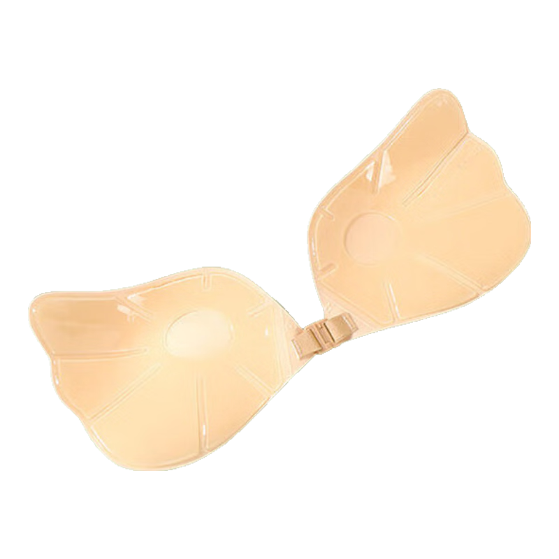 MiiOW Breast Petals for Women, Wedding Dress Push-Up Front Closure, Silicone Nipple Covers, Anti-Nipple Show, Invisible Strapless Bra, Skin Color C