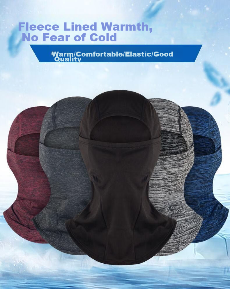 Move Iron Winter Warm Balaclava for Men And Women, Electric Motorcycle Riding Windproof Face Mask, Fleece-Lined Face Protection Skiing Cold-Proof Hat, Black 1